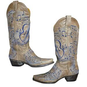 Old Gringo Violina Embroidered Musical Note Western Cowboy Boots